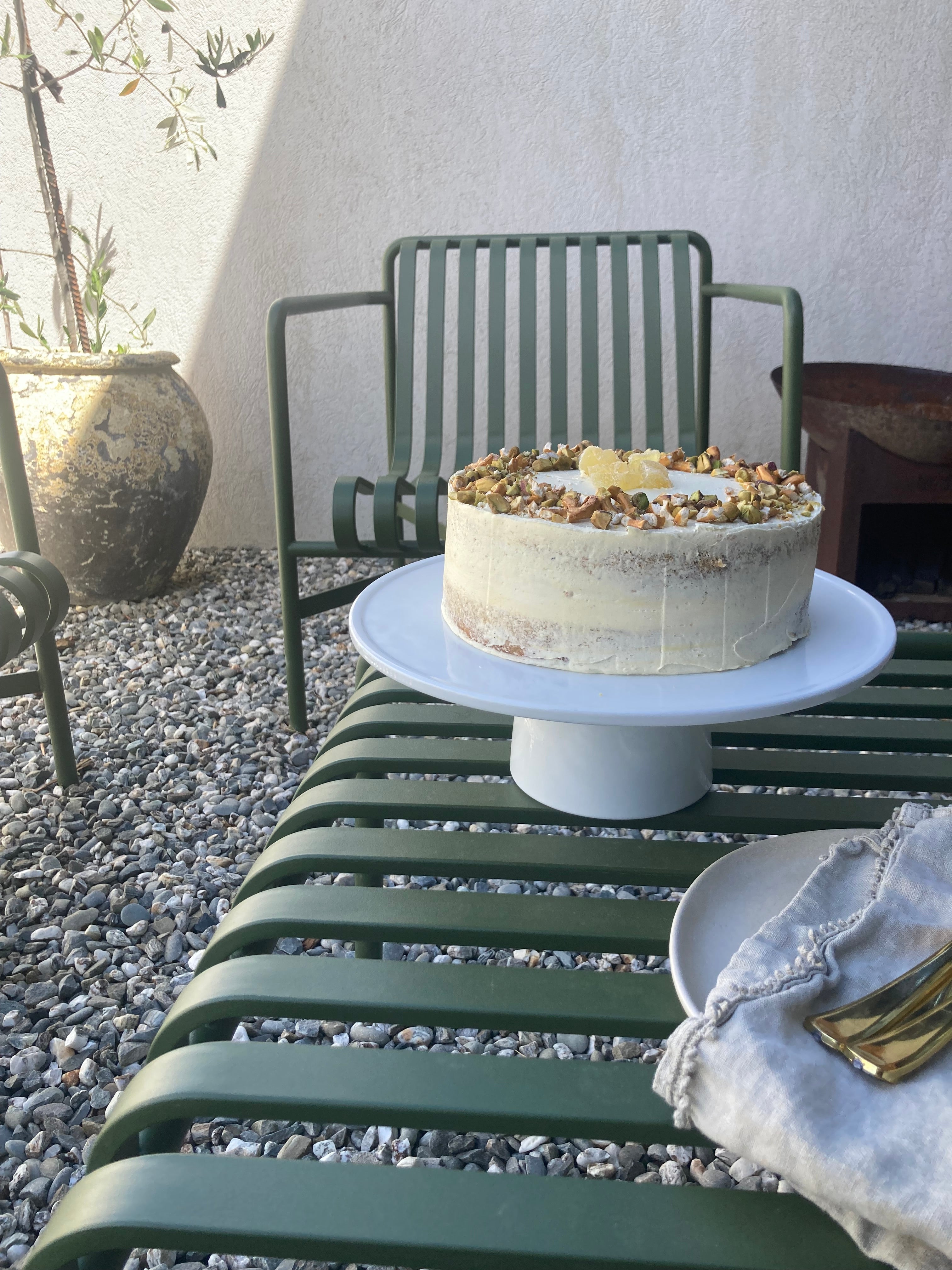 Pistachio and Pretzel Spiced Cinnamon Cake