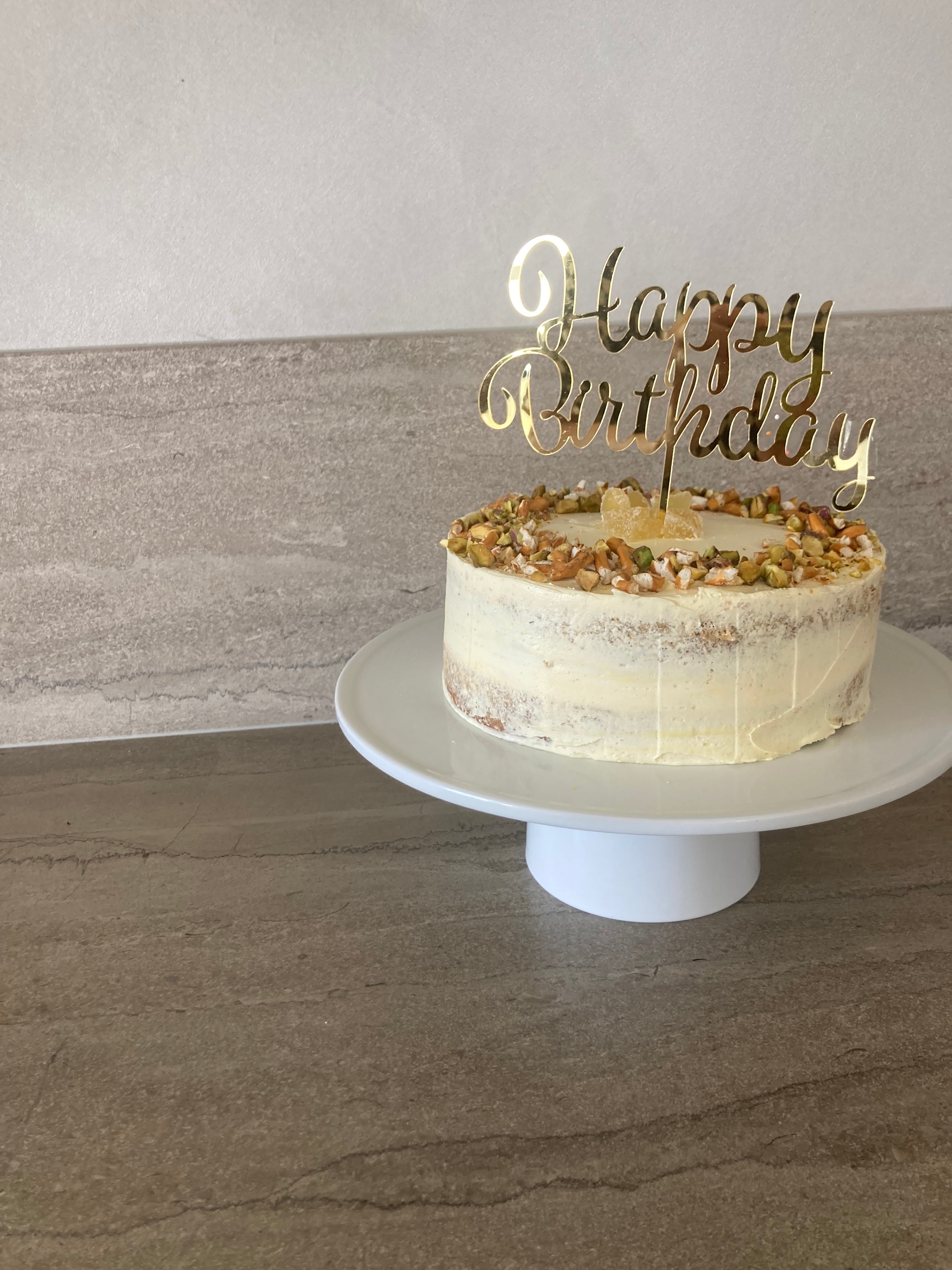 Pistachio and Pretzel Spiced Cinnamon Cake