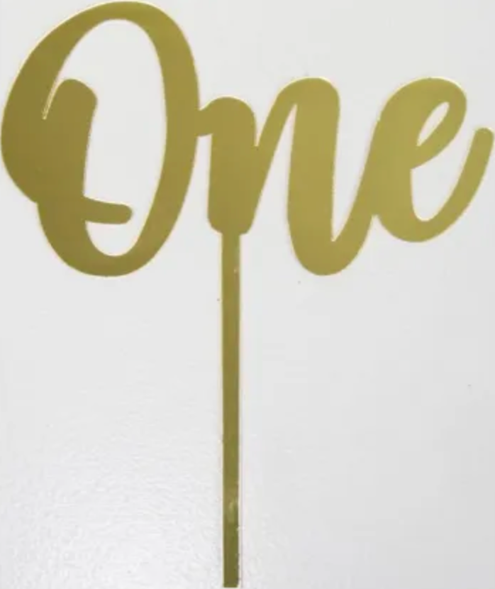 Acrylic Topper One - Gold