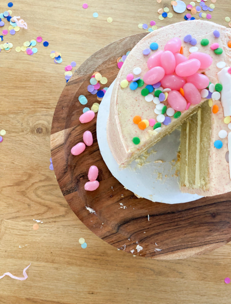 Raspberry Rainbow Cake