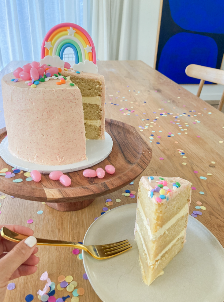 Raspberry Rainbow Cake