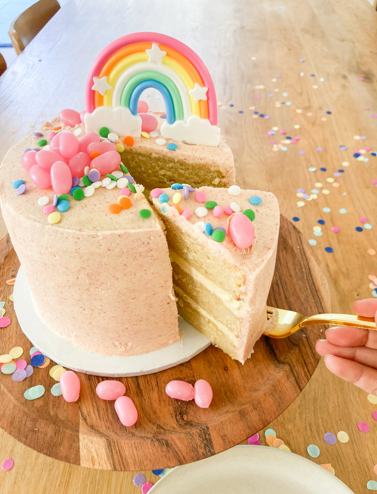 Raspberry Rainbow Cake